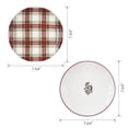 thumbnail image 3 of Holiday Time Cranberry Spice Collection Plaid & Berrie Appetizer Plates, 7.6-in, Multi-Color, Stoneware, 4-pack, 3 of 9