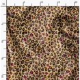 thumbnail image 2 of Soimoi Orange polyester Crepe Fabric Leopard Animal Skin Print Sewing Fabric Yard 52 Inch Wide, 2 of 6