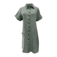 thumbnail image 2 of Gspmoly Robes Décontractées pour Femmes, Robe à Manches Longues à Col en V Style Imprimé pour Dames Robe de Cocktail Offres Hebdomadaires, 2 of 5