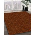 thumbnail image 3 of Ahgly Tapis Rond Lavable en Machine Intérieur Transitionnel Acajou Brun, 8 Pieds Rond, 3 of 7
