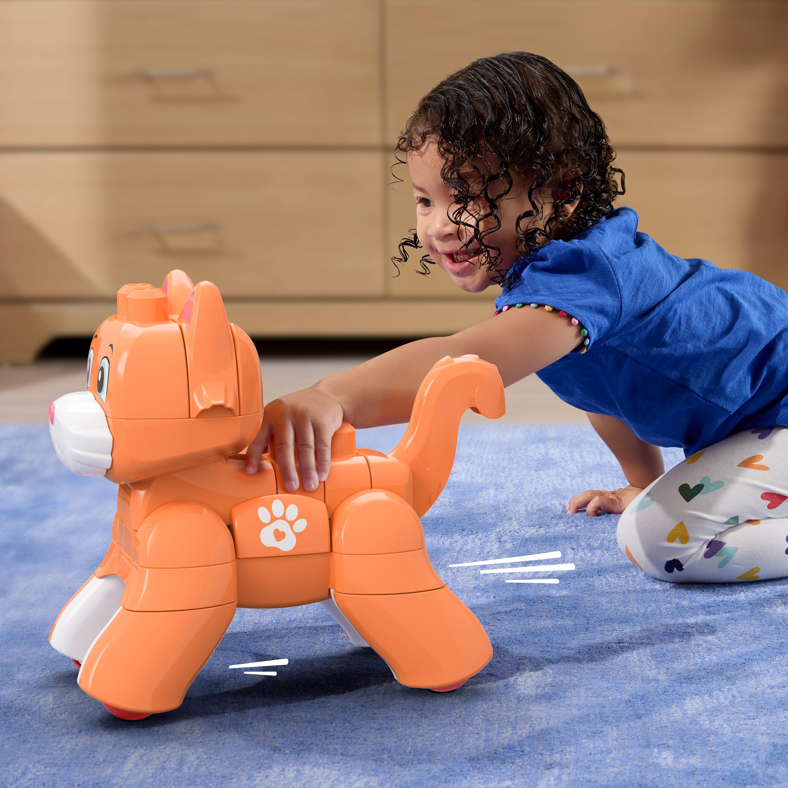 MEGA-BLOKS-Fisher-Price-Rolling-Kitten-Block-Toy-with-Rolling-Wheels-(25-Pieces)-for-Kids