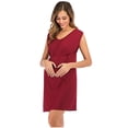 thumbnail image 2 of Fankiway Liquidation de Maternité Robes de Maternité pour Femmes Grossesse Sans Manches Col Rond Robe de Couleur Unie Grande Taille Vêtements de Maternité en Liquidation, 2 of 7