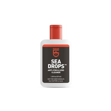 GEAR AID Sea Drops Anti-fog and Cleaner for Dive and Snorkel Masks, 1.25 fl oz, Bulk