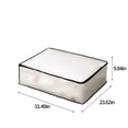 thumbnail image 3 of Folding Plastic Storage Box - Large Capacity Odorless Moistureproof Under Bed Organizer for Blankets, Pillows, Coats, Toys - Clear Translucent EVA Foldable Container - Set of 1, 3 of 9