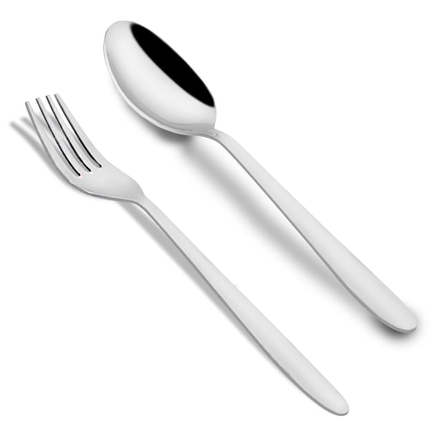 Stainless Steel Table Spoons & Forks Set Of 12 Pieces - Silver | Sigma ...