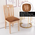 thumbnail image 2 of Unique Bargains 4 Pcs Stretch Velvet Chair Seat Slipcover Removable Washable Covers Protectors for Dining Room, 2 of 10