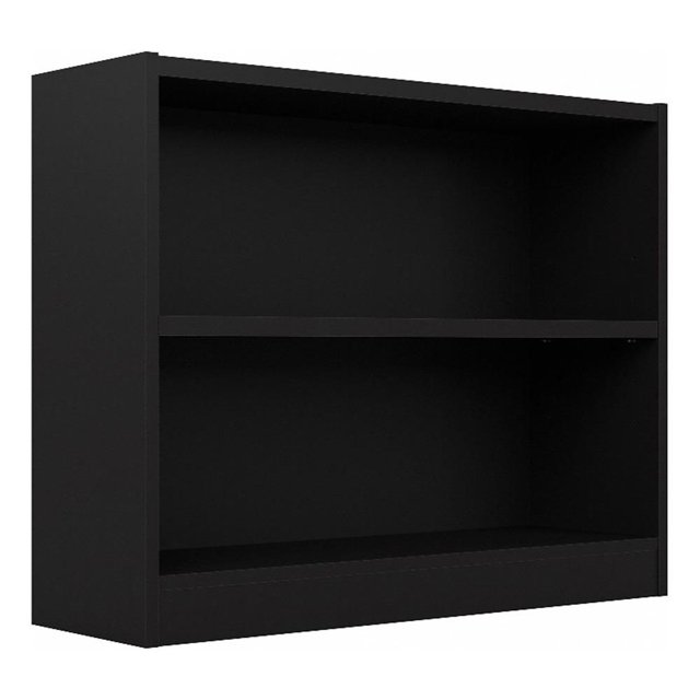 Bush Furniture Universal Bibliothèque en Bois à 2 Tablettes, Noir Classique