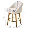 thumbnail image 2 of Better Homes & Gardens Mira Counter Stool 2 Pack, Cream and Light Honey, 2 of 5