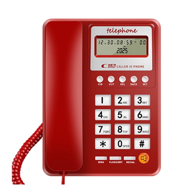 relayinert Digital Featuring Caller ID, Hands-Free Calling. Equipped Volume Button Design, Durable Ideal Offices, Hotels, And 8208-Red
