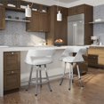 thumbnail image 2 of Amisco Metro 30.75" Polyester Swivel Bar Stool in Gray White/Glossy Gray, 2 of 3