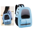 thumbnail image 3 of serony Cat Carrier Backpack Transparent Airline Approved for Outdoor Travel Blue, 3 of 9