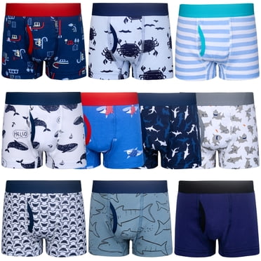 BIG ELEPHANT Boys Boxer Briefs, Cotton Brief Soft Toddler Underwear, 10-Pack (3T-10Y)