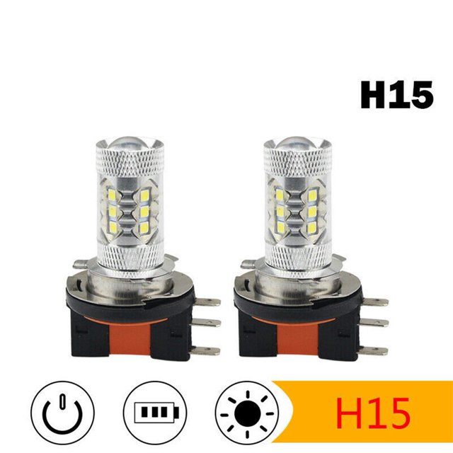 Bgsha H15 LED Automotive Headlights Easy To Install Good Performance White Headlight Bulb For TRX420 TRX500 2014-2018 2PC 6500K