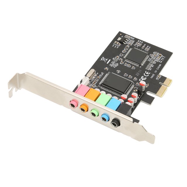 PCIE 5.1 Sound Card, DLS Sound Library Technology 6 Channel Surround Sound Computer Internal Sound Cards for Computer