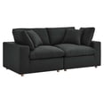 thumbnail image 2 of Modway Commix 2 Piece Down Filled Overstuffed Sectional Sofa Set in Black, 2 of 10