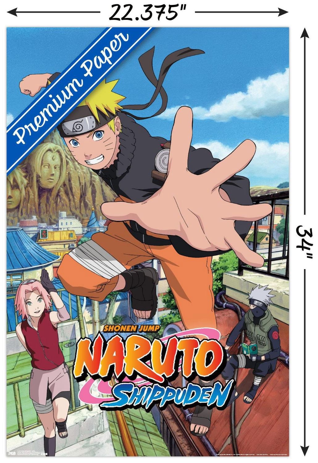 Naruto Shippuden - Jump Wall Poster, 22.375