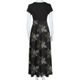 thumbnail image 4 of SMihono Robe Maxi Bohème d'Été pour Femmes Grande Taille Robe d'Été Colorée à Imprimé Floral pour Femmes Robes à Manches Courtes Robe Maxi Décontractée de Plage Robe Évasée de Plage, 4 of 6