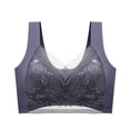 thumbnail image 1 of Timegard 3pc Plus Size Bras for Women No Underwire Lace Full Coverage Mesh Breathable Comfort Seamless Bra, 1 of 3