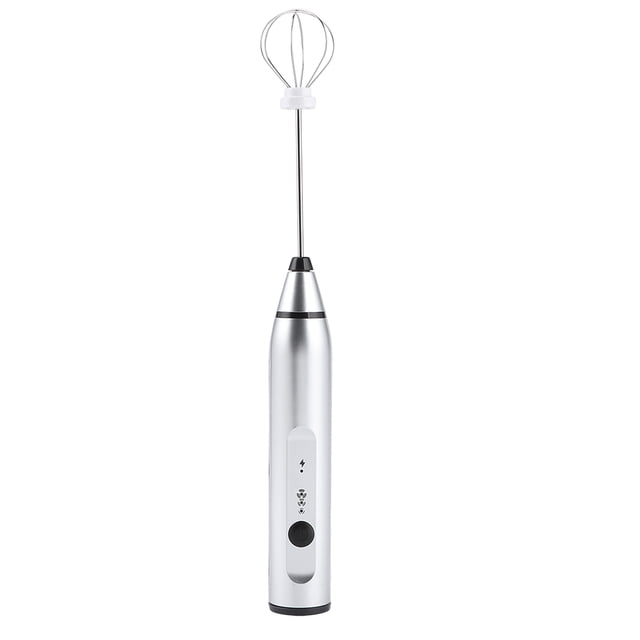 Mousseur à Lait Intelligent et Pratique, Batteur à Oeufs Réutilisable, pour Maison Magasin de Boissons Restaurant Café Boutique Argent