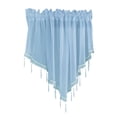 thumbnail image 2 of JilgTeok 6 Pcs Floral Sheer Lace Shade Window Curtain with Scalloped Edges and Rod Pocket Top for Easy Hanging Light Filtering Valances Drapery for Farmhouse, Kitchen, Bedroom Clearance, 2 of 5