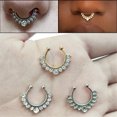 thumbnail image 5 of Septum Nose Rings Hoop Stainless Steel Faux Lip Ear Nose Septum Ring Non Piercing Clip on Nose Hoop Rings Body Piercing Jewelry, 5 of 5