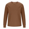 thumbnail image 2 of Jalioing Chandail à Col Rond pour Hommes Décontracté à Manches Longues Chandail Texturé Couleur Unie Basique Ample, 2 of 5
