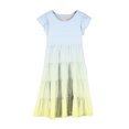 thumbnail image 4 of Tranfacy Robes d'Été pour Ados, Robes pour Filles Taille 10-12, Robe d'Été pour Filles 6-15 Mode Robe à Dégradé de Couleurs avec Poches Manches Courtes Col Rond Robe Trapèze, 4 of 5
