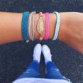 thumbnail image 2 of Braided Bracelet Adjustable Chic Multicolor Aesthetic Jewelry Drawstring Handcrafted Hand Rope Women Accessories for Teen Girls Dark Blue+Black, 2 of 9