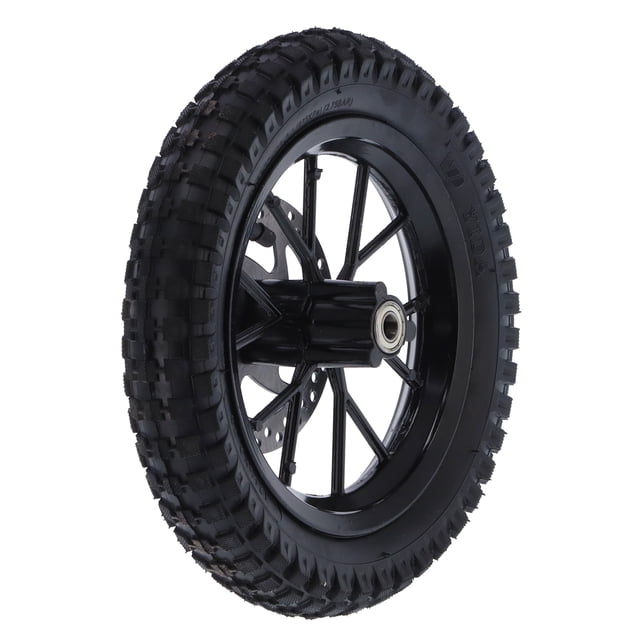 Rubber Tyre, Durable Front Wheel For 47cc 49cc 2 Stroke Mini Dirt Bike Black