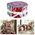 thumbnail image 4 of 36 Pieces Jelly Fabric Roll 2.5 Inch Roll Up Fabric Quilting Strips Floral Printed Craft Fabric Bundle Precut Patchwork with Assorted Patterns , Blossom C 36PCS, 4 of 8