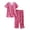Red, variant on 2025 Women Cotton Pajamas Set Long Nightgowns for Women Short Sleeve Top Capri Bridal Sleepwear Pants Sleepwear Plus