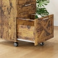thumbnail image 4 of BeesClover File Cabinet with Lock, Mobile Wood Filing Cabinet for Home Office, Under Desk Storage Organizer with Wheels, 4 of 5