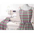 thumbnail image 5 of Soimoi Poly Georgette Fabric Horizontal Stripe Printed Fabric 1 Yard 52 Inch Wide, 5 of 5