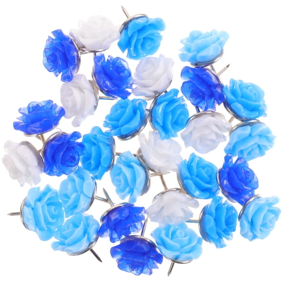 Shisuyan 30pcs Flower Push Pins Decorative Thumbtacks For Office Home And Craft Projects Compact And Map Supply With