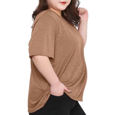 Cameland T-Shirts de Maternité pour Femmes Grande Taille à Manches Courtes Tuniques Amples Hauts Tee Décontractés Vêtements de Grossesse
