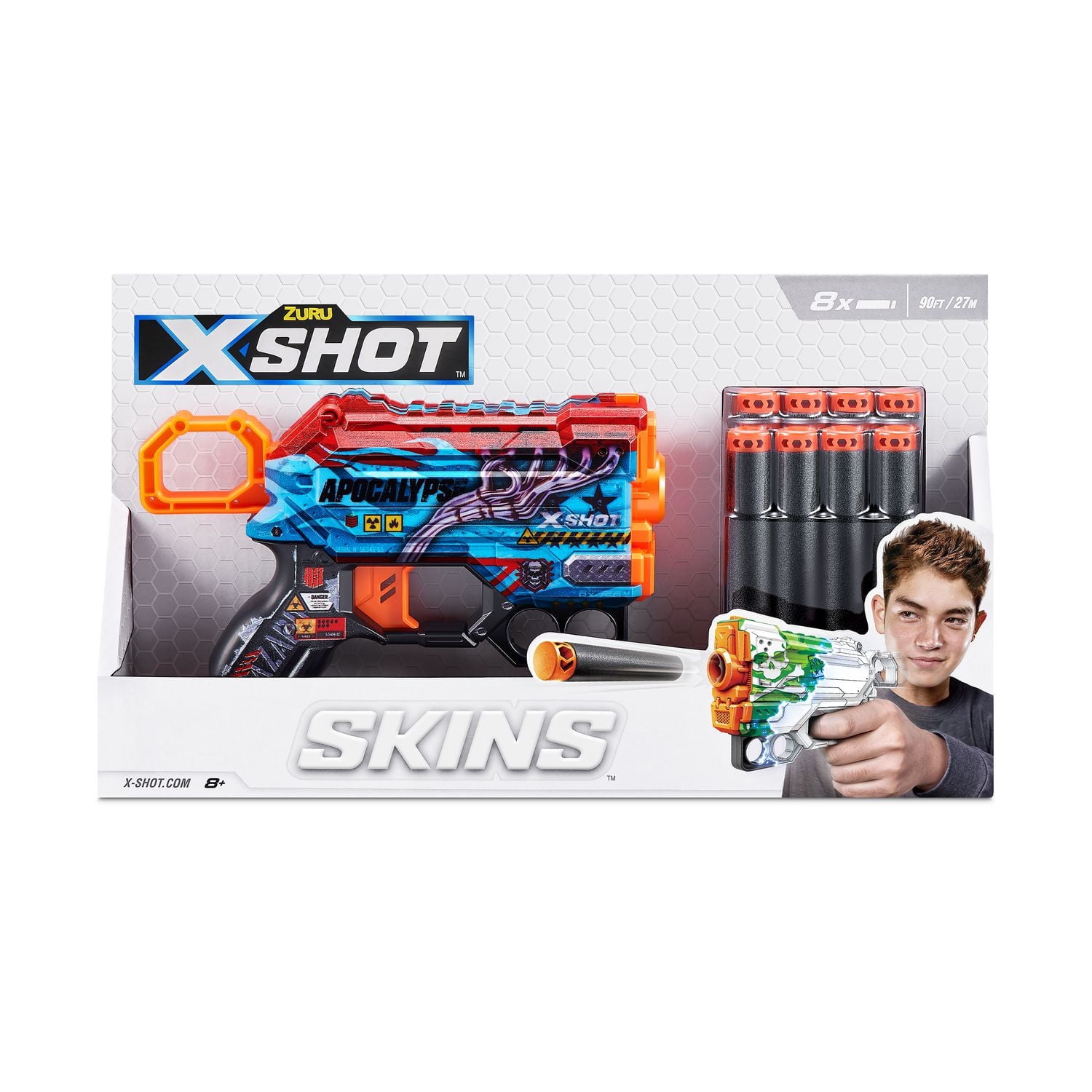 X-Shot Skins Menace Dart Blaster (8 Darts)
