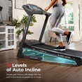 thumbnail image 4 of Sunny Health & Fitness Premium Smart Treadmill with Auto Incline, Dedicated Speed Buttons, Double Deck Technology, Digital Performance Display, BMI Calculator and Pulse Sensors - SF-T7515SMART, 4 of 7