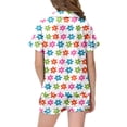 thumbnail image 3 of MIASHUI Girls Pajamas Set Flower Pattern Button-Down Sleepwear 2 Piece Nightwear,White,4-5 Years, 3 of 4