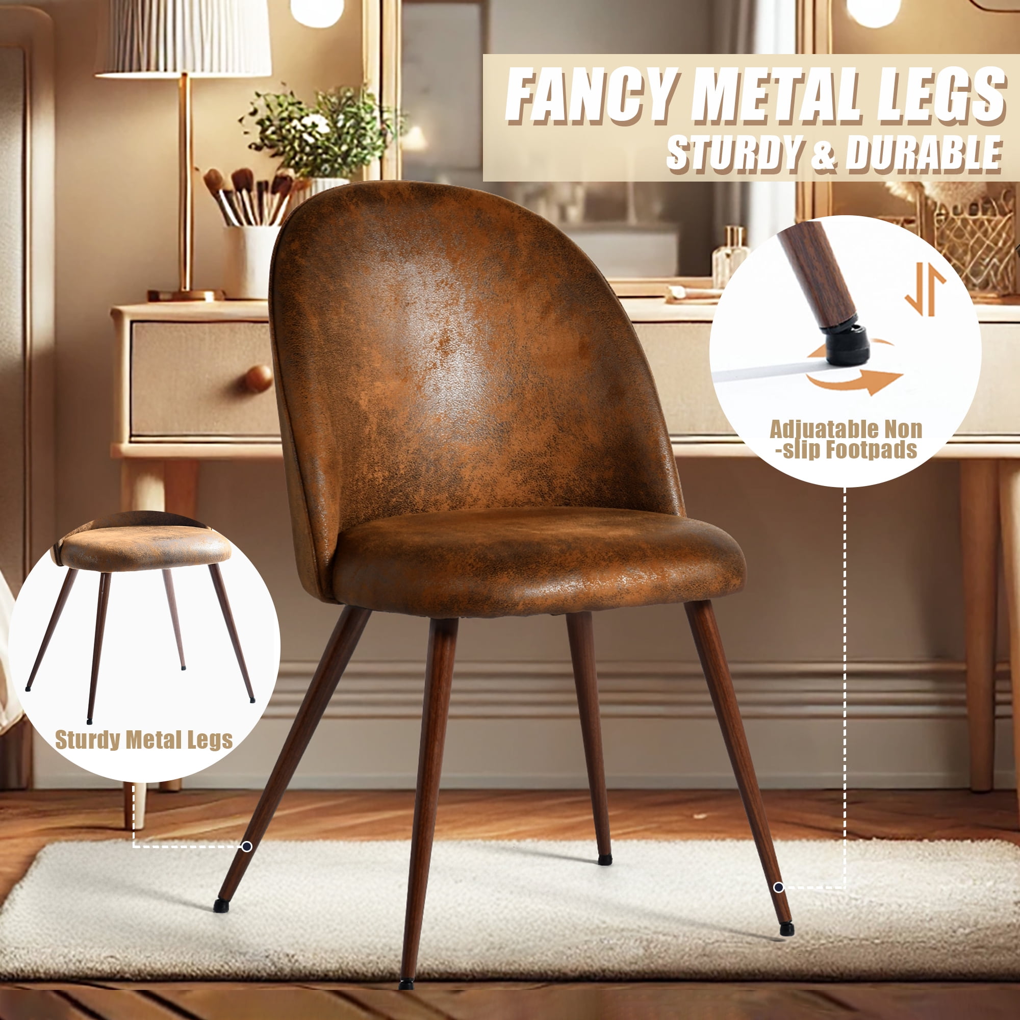 Homy Casa - Ensemble de 2 chaises rembourrées avec dossier haut et repose-pieds réglables, idéales pour les jeux, le bureau et la salle d'étude