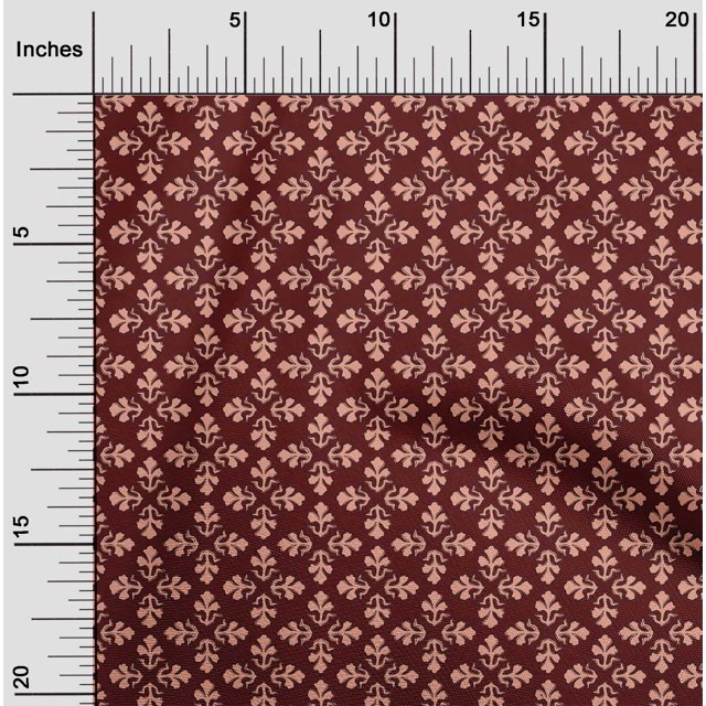 oneOone Viscose Jersey Fabric Floral Block Printed Craft Fabric BTY 60 Inch Wide