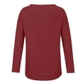 thumbnail image 5 of WZXFASHION T-shirt à Manches Longues Uni pour Femmes, Coupe Ample, Grande Taille, T-shirt à Manches Longues, Rabais de 50 %, Liquidation, T-shirt à Manches Longues pour Femmes, 5 of 5