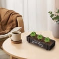thumbnail image 2 of Office Decor 1 Pcs Wood Planter Box Rectangle Wooden Rectangular Planter Decorative Rustic Wooden Box Floral Natural Centerpieces Rustic Wedding Decor, 2 of 6