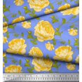 thumbnail image 2 of Soimoi Tissu en Rayonne Imprimé Feuilles & Roses Floral au Mètre 56 Pouces de Large, 2 of 3