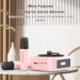 thumbnail image 3 of Graflsoa Vintage Style Portable Karaoke Speaker with Dual Microphones, Green - Bluetooth 5.3, 800mAh Battery, ABS Material, Compact Design, 3 of 6