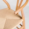 thumbnail image 3 of Heavenly Collection | Wishbone Wood Dining Chair in Natural Color for Kitchen or Dining Room, 3 of 10