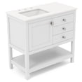 thumbnail image 1 of Gymax Bathroom Vanity Unit w/ Basin w/ Extra Wide Granite Countertop Ceramic Sink, 1 of 10