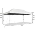 thumbnail image 2 of Gymax Abri Instantané 10'x20 Pieds Pliable, Robuste, Abri Solaire, Ajustable avec Sac, Blanc, 2 of 10