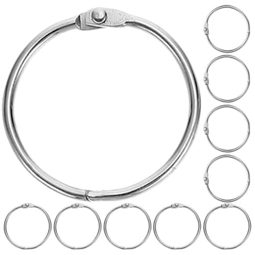 20Pcs Metal Binder Rings Multi-function Key Rings Metal Notepad Rings Loose Leaf Binder Rings