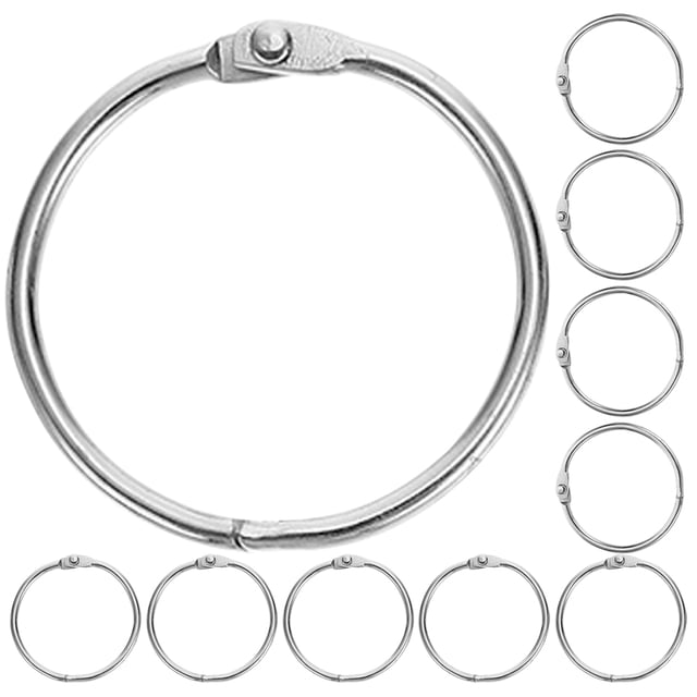 20Pcs Metal Binder Rings Multi-function Key Rings Metal Notepad Rings Loose Leaf Binder Rings