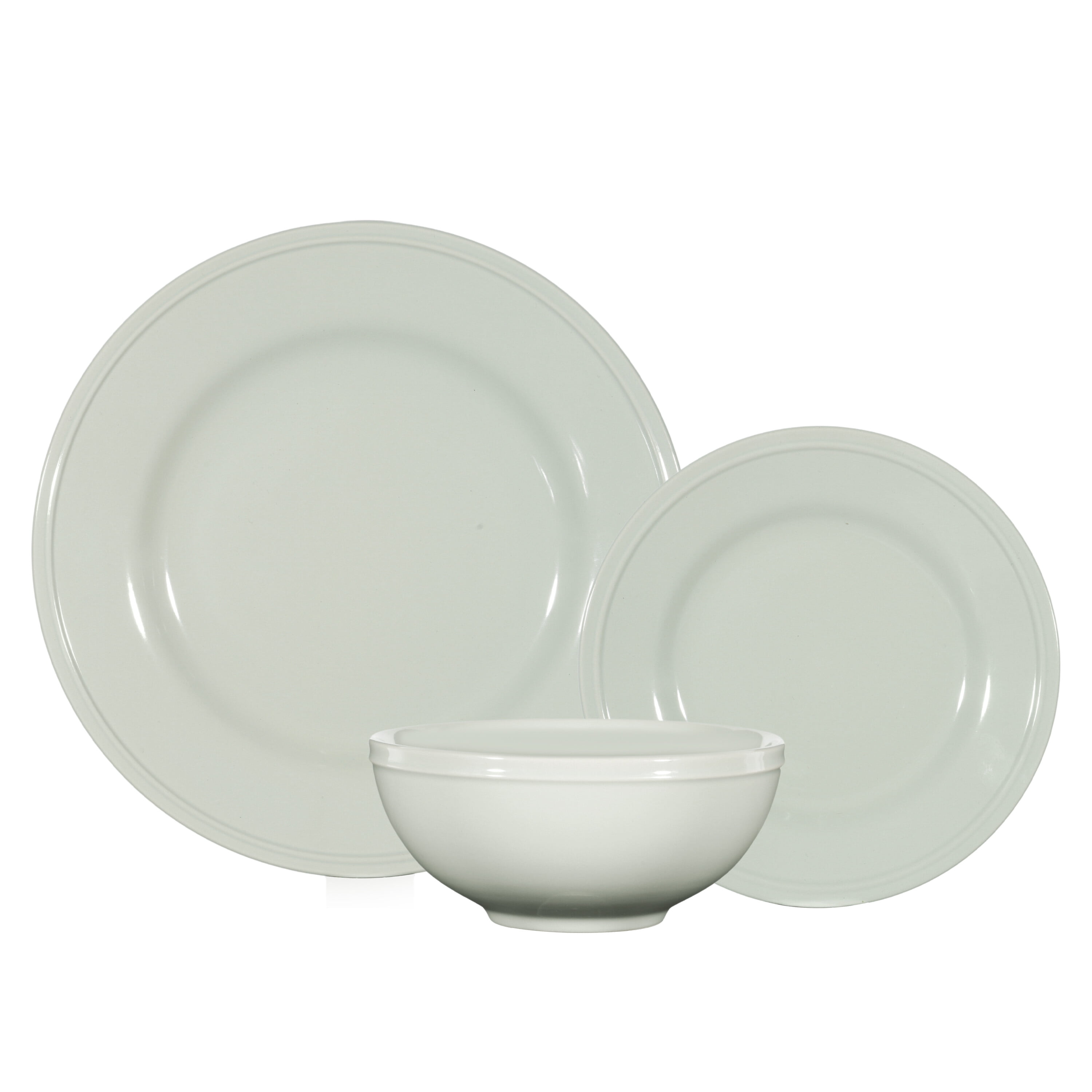 Mainstays Darby Green 12Piece Stoneware Dinnerware Set